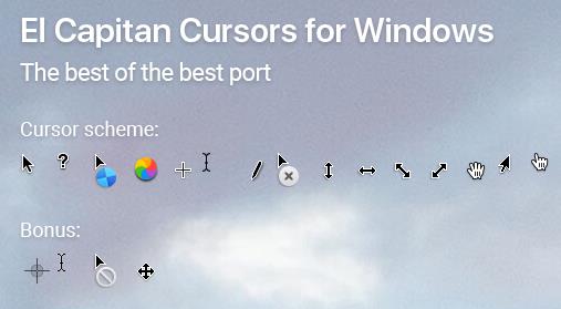 mac os mouse cursor for windows